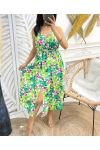 FLORAL JURK PE2055 GROEN