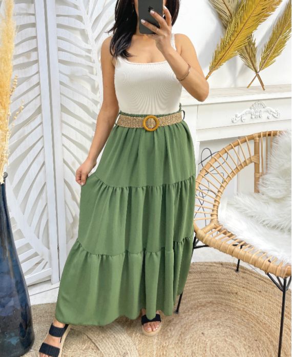 LONG SKIRT PE46 MILITARY GREEN