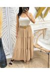 LONG SKIRT PE46 CAMEL