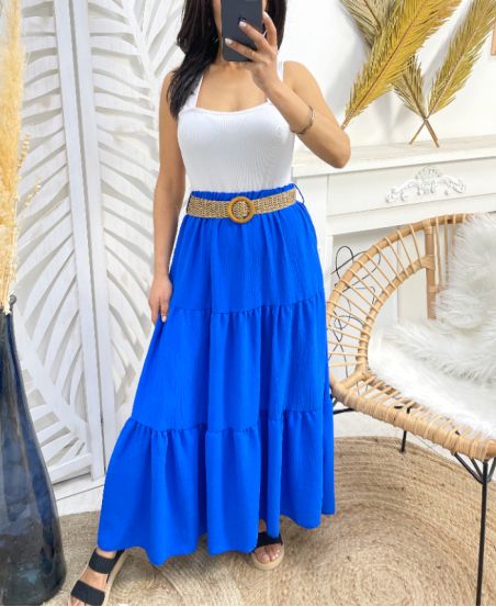 LONG SKIRT PE46 ROYAL BLUE