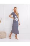 LANGE JURK PEACE N LOVE 1273 BLAUW