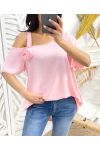 TOP "COUP DE COEUR" FIORE OVERSIZE PE949 ROSA