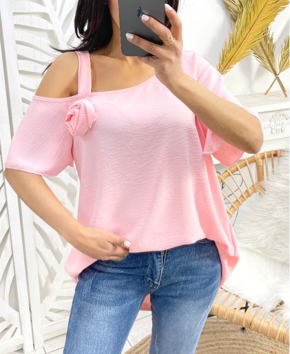 TOP "COUP DE COEUR" FIORE OVERSIZE PE949 ROSA