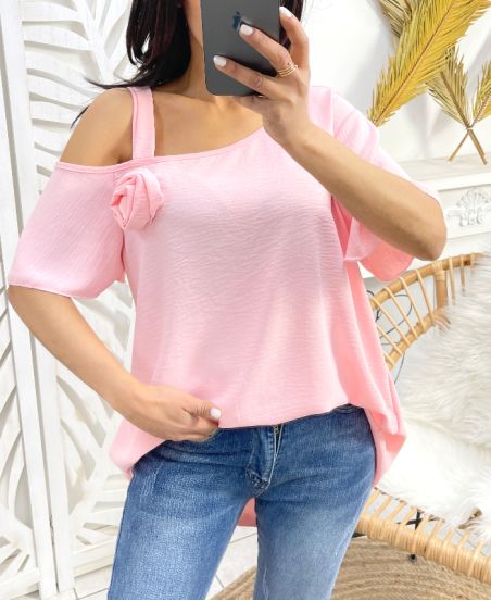 TOP "COUP DE COEUR" FIORE OVERSIZE PE949 ROSA