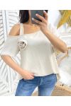 TOP "COUP DE COEUR" FIORE OVERSIZE PE949 BEIGE