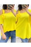 TOP "COUP DE COEUR" FIORE OVERSIZE PE949 GIALLO