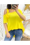 TOP "COUP DE COEUR" FIORE OVERSIZE PE949 GIALLO