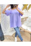 TOP "COUP DE COEUR" OVERSIZE FLEUR PE949 LILA