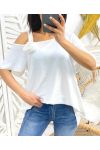 TOP "COUP DE COEUR" FIORE OVERSIZE PE949 BIANCO