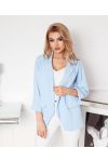 BLAZER JACKE PEARL ÄRMEL PE643 HIMMELBLAU