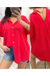 CHAIN BACK BLOUSE PE235 RED