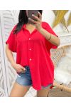 BLOUSE MET KETTINGRUG PE235 ROOD