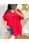CHAIN BACK BLOUSE PE235 RED