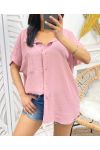 CHAIN BACK BLOUSE PE235 PINK