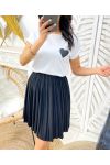 PE261 PLEATED SHORT SKIRT BLACK