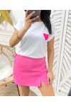 PE261 SHORT PLEATED SKIRT FUSHIA