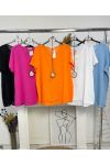 KATOENEN TOP + GRATIS KETTING PE1194 WIT