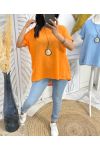 COTTON TOP + FREE NECKLACE PE1194 ORANGE