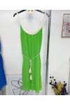 LINED SHEER DRESS PE1196 GREEN