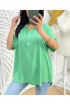 BLUSA FLUIDA DE VISCOSA PE1189 VERDE