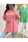 BLUSA FLUIDA DE VISCOSA PE1189 CORAL