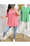 BLUSA FLUIDA DE VISCOSA PE1189 CORAL