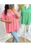 FLÜSSIGE BLUSE AUS VISKOSE PE1189 CORAL