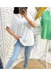 BLUSA FLUIDA DE VISCOSA PE1189 BLANCO