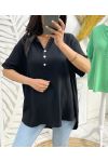 BLUSA FLUIDA DE VISCOSA PE1189 NEGRO