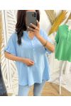 BLUSA DE VISCOSA FLUIDA PE1189 AZUL CIELO