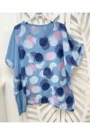 LARGE SIZE PRINTED TUNIC PE1183 BLUE