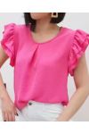 RUCHES TOP PE872 FUSHIA