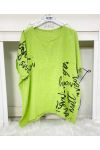 WRITING COTTON TUNIC PE704 ANIS GREEN