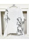 WRITING COTTON TUNIC PE704 WHITE