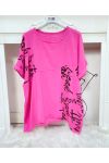 WRITING COTTON TUNIC PE704 FUCHSIA