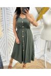 MID-LENGTH DRESS WITH BUTTONS PE1280 MILITARY GREEN