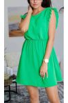 RUFFLE DRESS PE831 GREEN