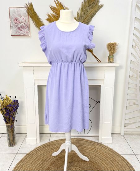 RUFFLE DRESS PE831 LILAC