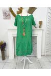 COTTON BRODERIE ANGLAISE DRESS PE1122 GREEN