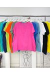 TÚNICA DE ALGODÓN BORDADA OVERSIZE 2 BOLSILLOS PE1159 FUCSIA