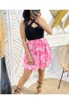 KORTE ROK MET PRINT 1162I1 FUSHIA