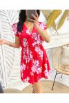 FLORAL JURK PE1227 ROOD