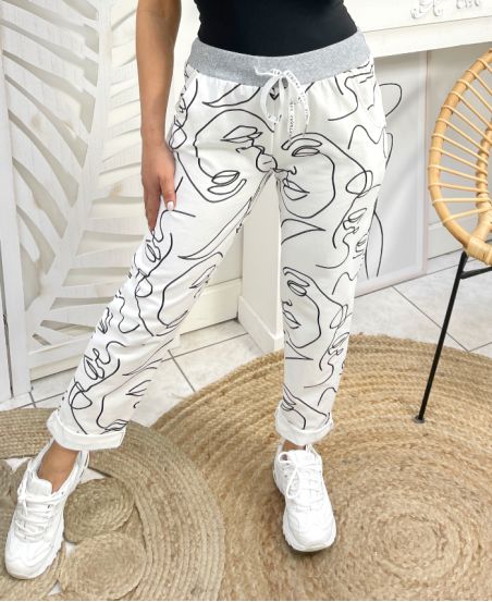 PRINTED COTTON JOGG PANTS 2 POCKETS PE1075-14