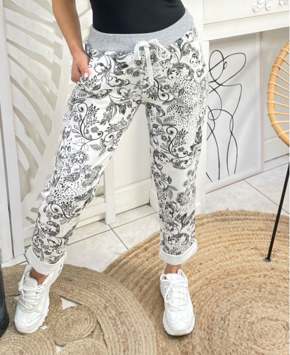 PRINTED COTTON JOGG PANTS 2 POCKETS PE1075-16