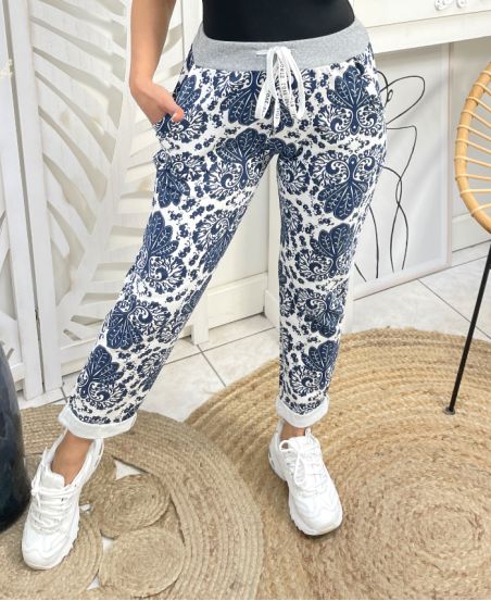 PRINTED COTTON JOGG PANTS 2 POCKETS PE1075-18