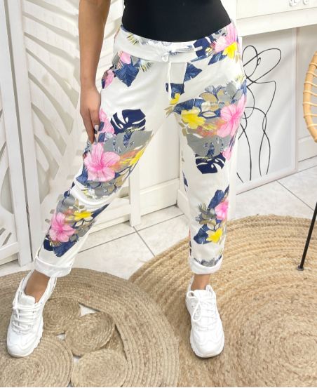 PRINTED COTTON JOGG PANTS 2 POCKETS PE1075-4