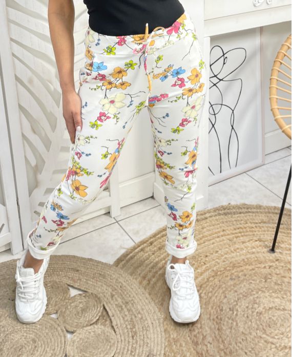 PRINTED COTTON JOGG PANTS 2 POCKETS PE1075-2