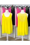 OVERSIZED FLUID TOP BACK EMBROIDERY PE1100 YELLOW