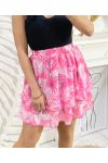 KORTE ROK MET PRINT 1162I1 FUSHIA