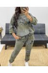 SET JOGG + FELPA AH250078 VERDE MILITARE